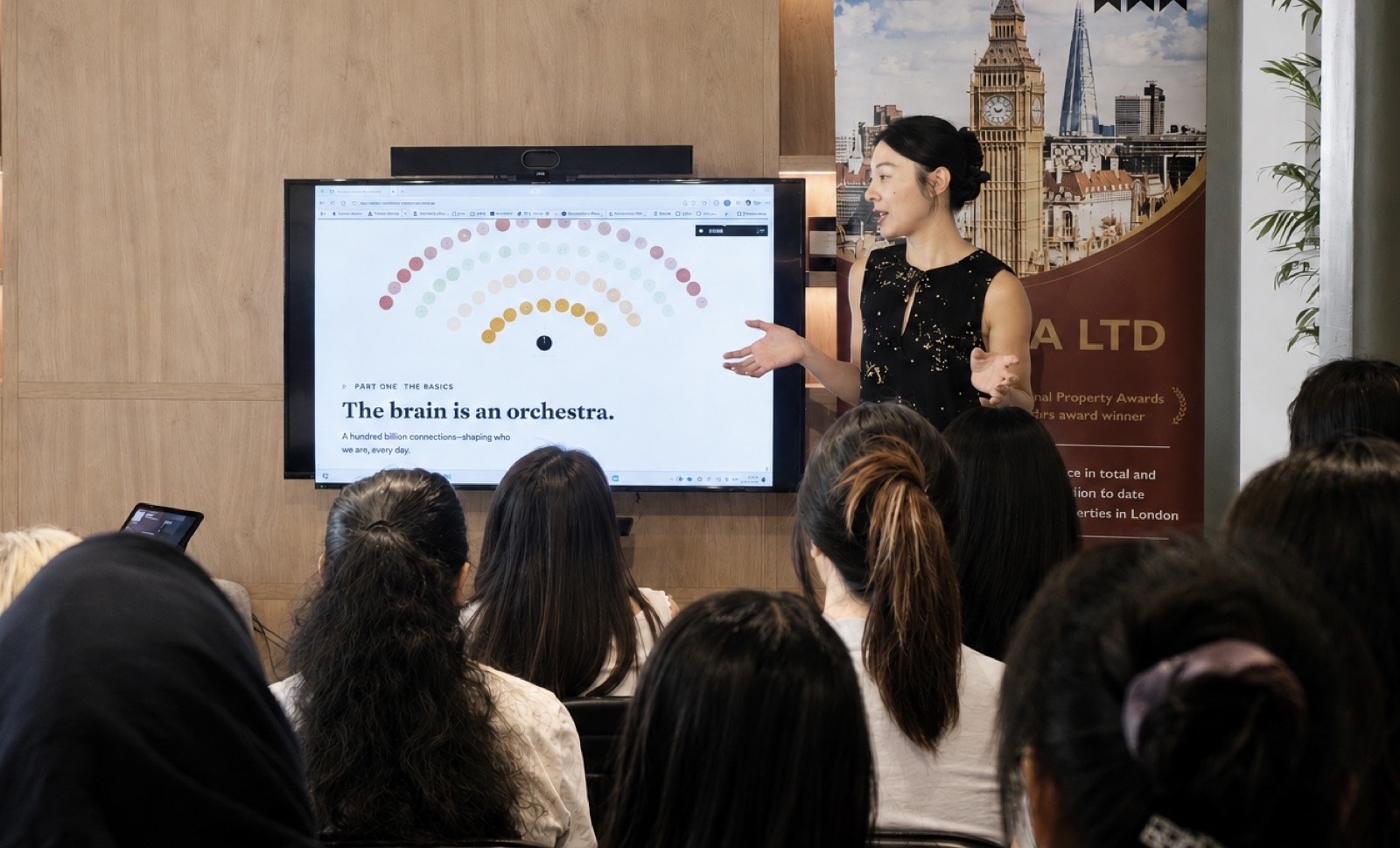 Sharing the system at an AI hackathon pop-up in London